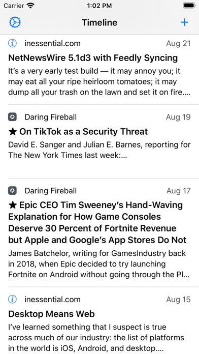 Stream - A Feed Reader screenshot 1