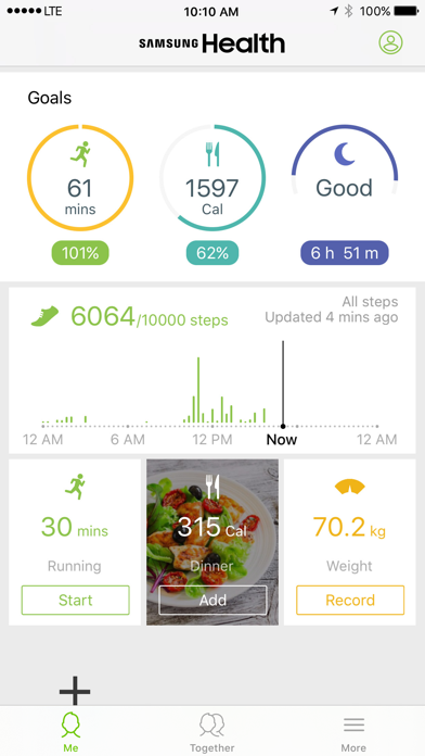 Samsung Health screenshot 1