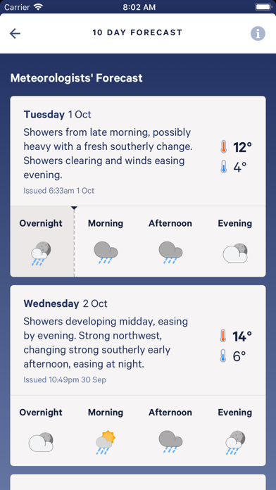 MetService screenshot 2