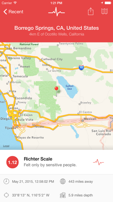 My Earthquake Alerts & Feed screenshot 1