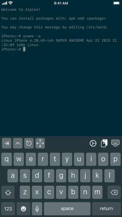 iSH Shell screenshot 1