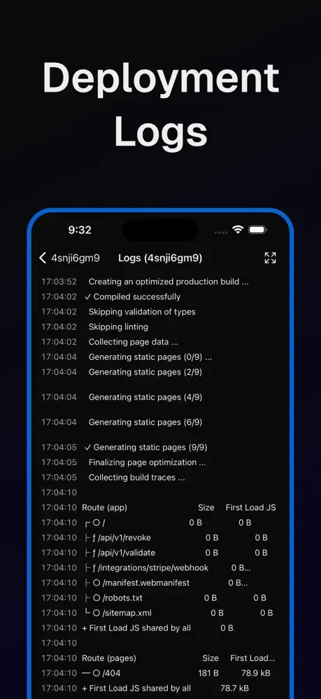 Vercel Client Mobile — Rev screenshot 4