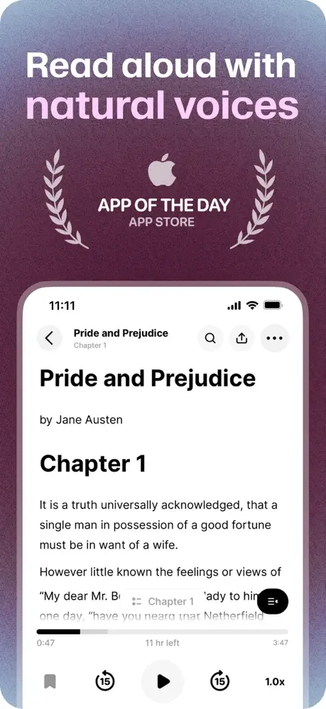 ElevenReader - Read Text Aloud screenshot 1