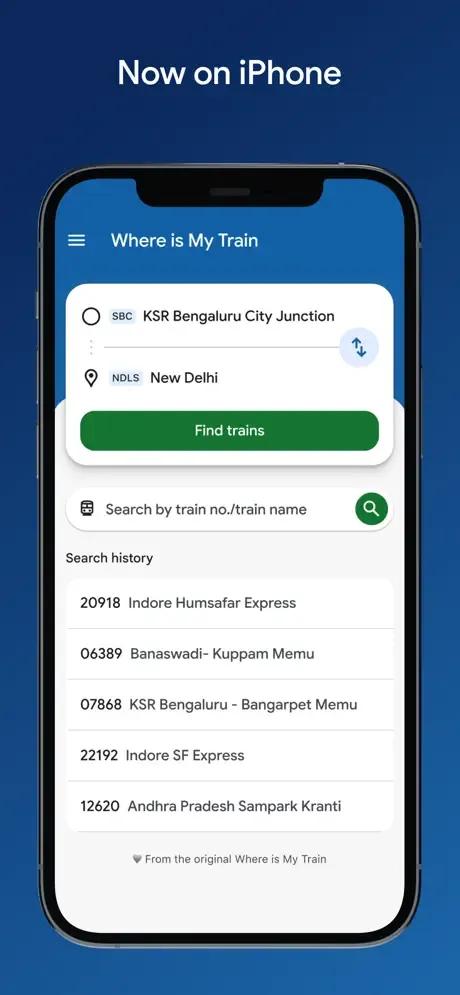 Where is My Train - by Google screenshot 2
