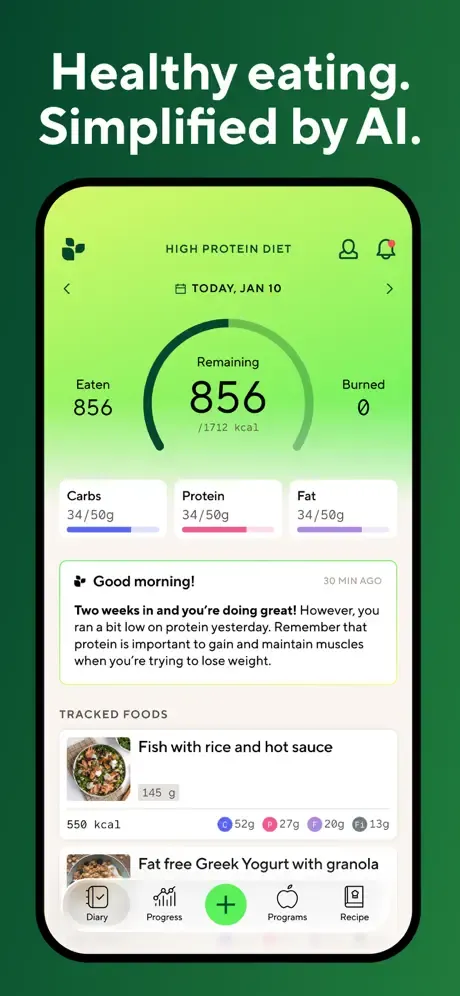 Lifesum: AI Calorie Tracker screenshot 1