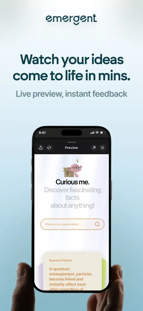 Emergent AI: Vibe Code Apps screenshot 4