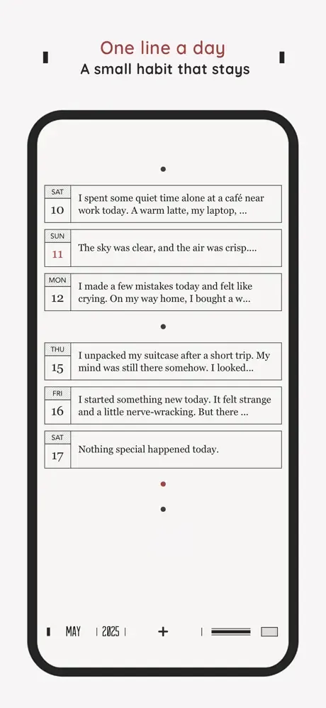 DayGram - One Line a Day Diary screenshot 1
