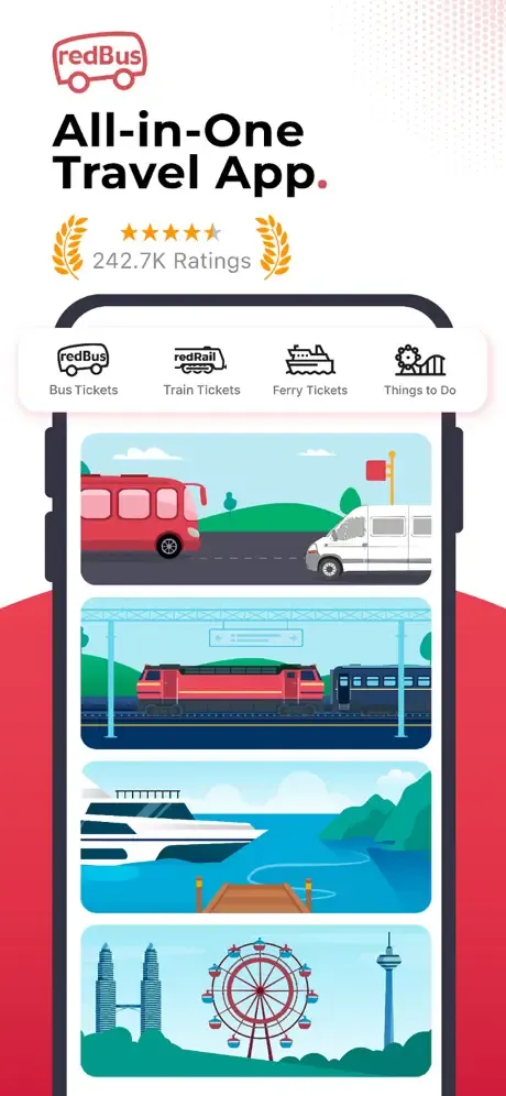 redBus: Bus, Train Booking App screenshot 1
