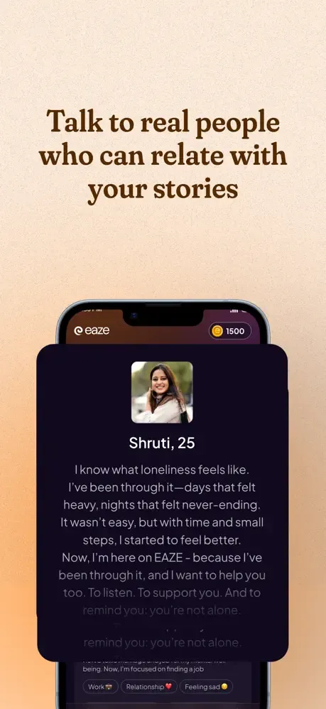 Eaze App: Talk & Feel better screenshot 5