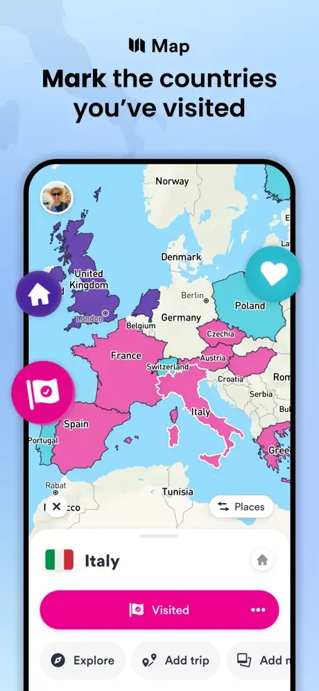 Skratch: Travel Map & eSIM screenshot 2