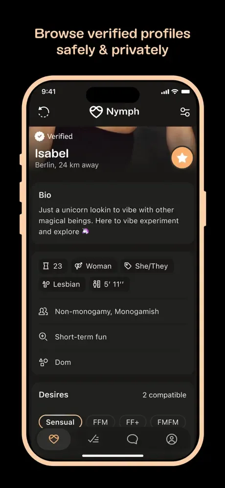 Nymph: Open-Minded Dating App screenshot 2