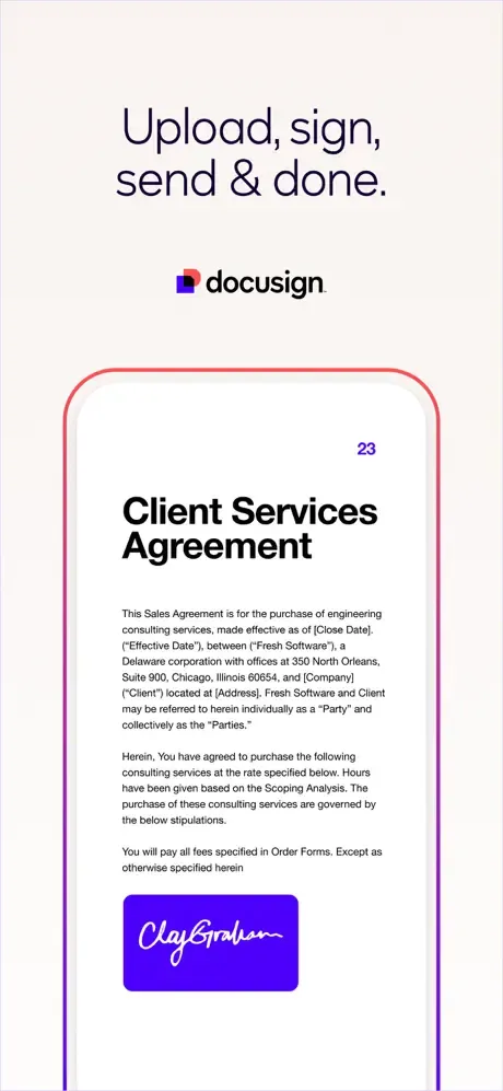 Docusign - Upload & Sign Docs screenshot 1