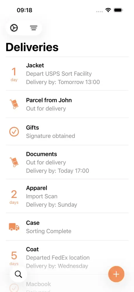 Parcel - Delivery Tracking screenshot 1