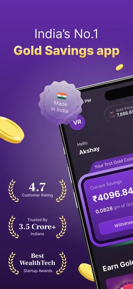 Jar:Save Money in Digital Gold screenshot 1