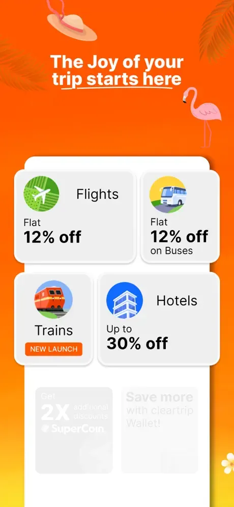 Cleartrip Flights, Hotels, Bus screenshot 2
