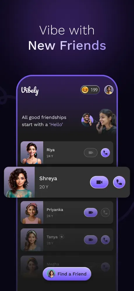 Vibely - Make new friends! screenshot 1