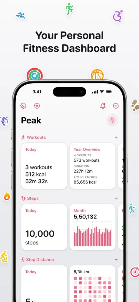Peak: Health & Fitness Widgets screenshot 1