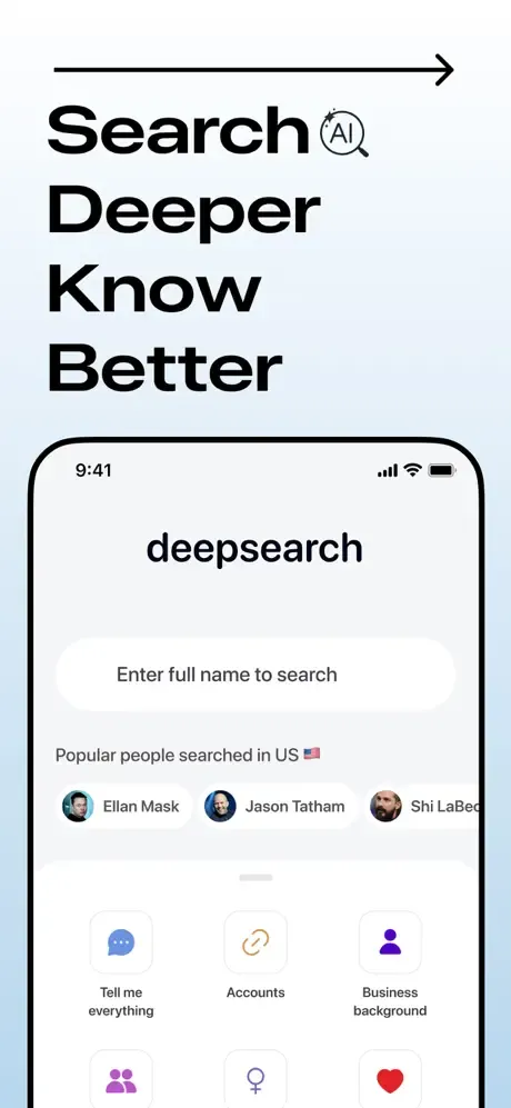 Deepsearch AI Search Assistant screenshot 1