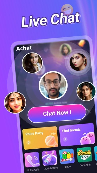 Achat- Live Chat& Make Friends screenshot 1