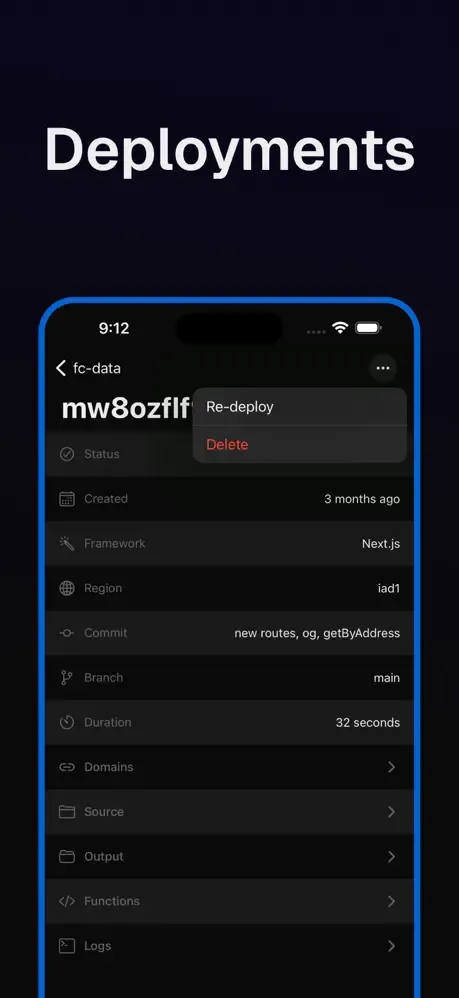 Vercel Client Mobile — Rev screenshot 3