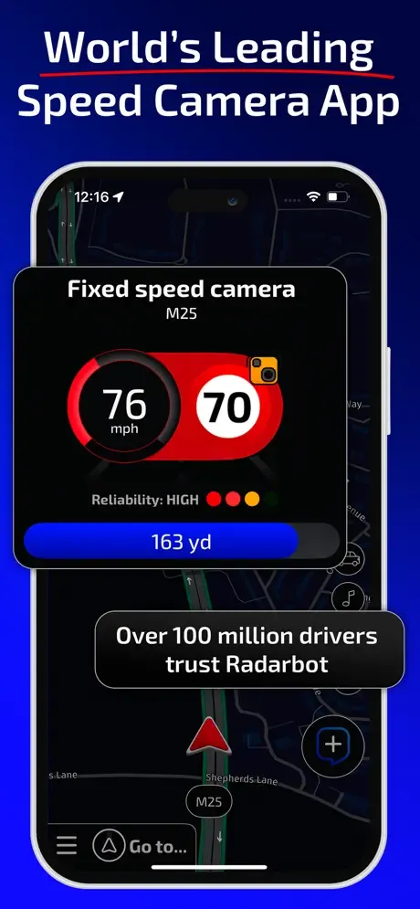 Radarbot: Speed Camera Alerts screenshot 1