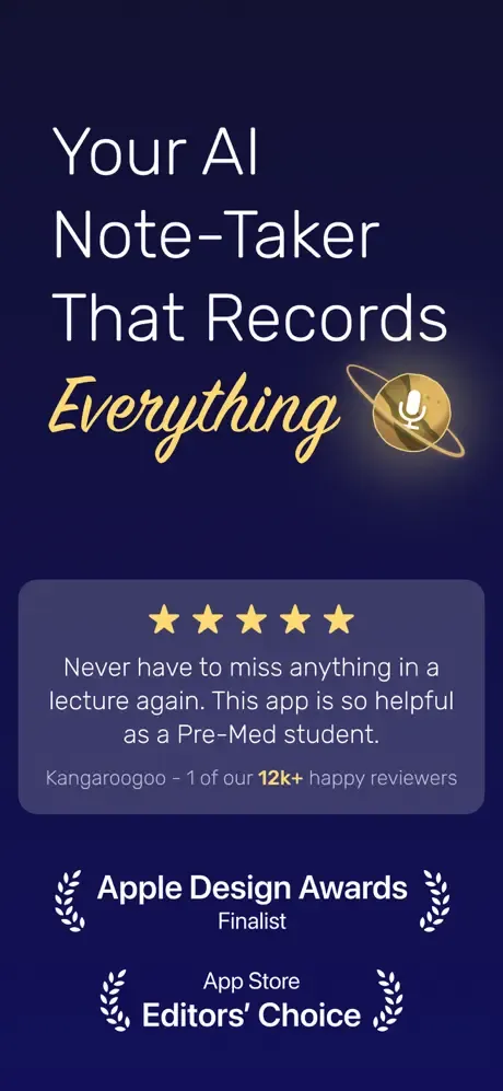 Noted: Record & AI Transcribe screenshot 1