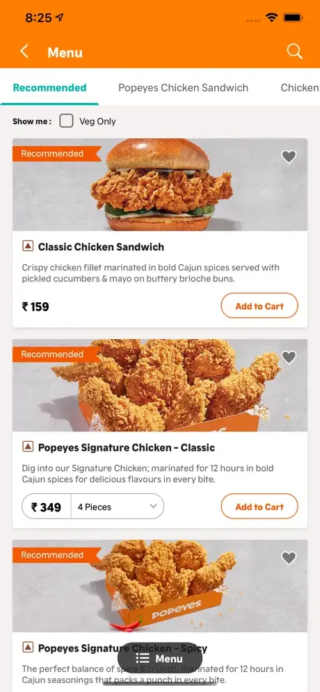 Popeyes India: Food Delivery screenshot 5
