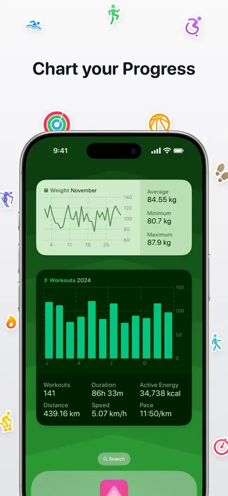 Peak: Health & Fitness Widgets screenshot 4