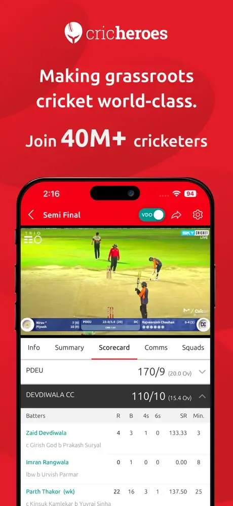 CricHeroes-Cricket Scoring App screenshot 1