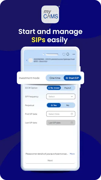 myCAMS Mutual Fund App screenshot 4