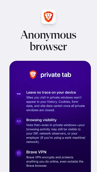 Brave Private Web Browser, VPN screenshot 3