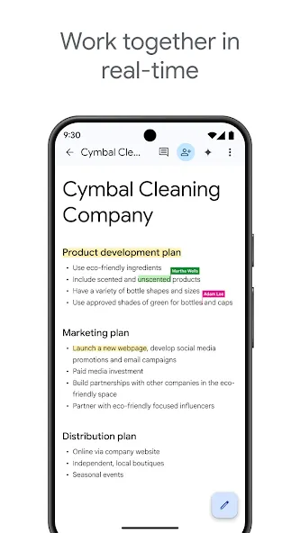 Google Docs screenshot 1