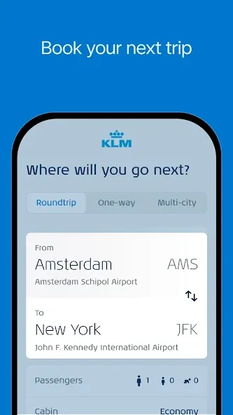 KLM - Book a flight screenshot 3