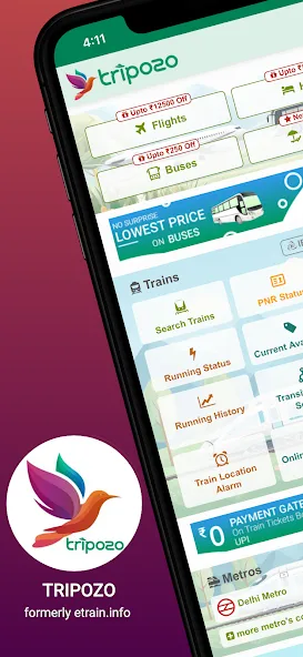 Tripozo: Train Flight & Travel screenshot 1