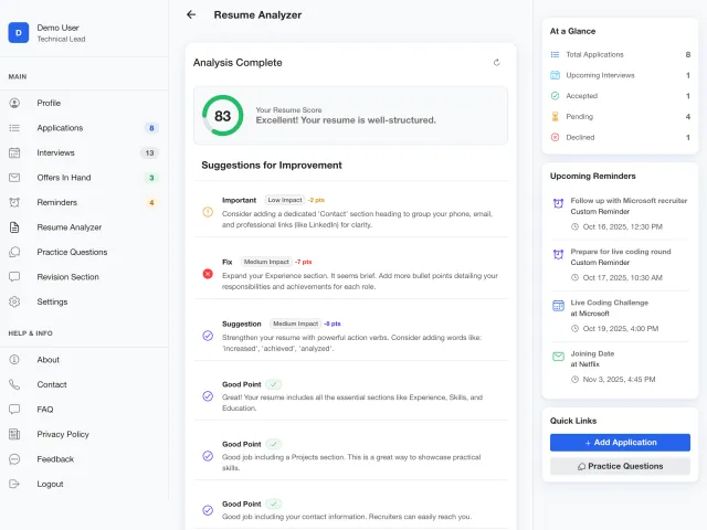 NextStep: Application & Interview Tracker for Job Seekers screenshot 4