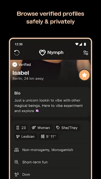 Nymph: Open-Minded Dating App screenshot 2