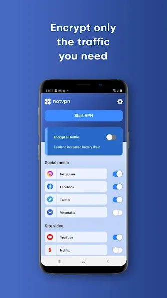 NotVPN - Unlimited VPN screenshot 1