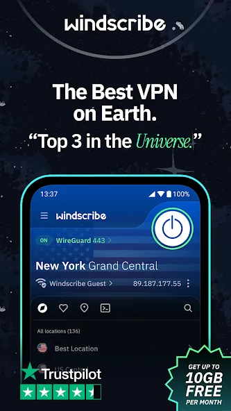 Windscribe: Fast & Secure VPN screenshot 1