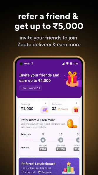 Zepto Delivery Partner App screenshot 3