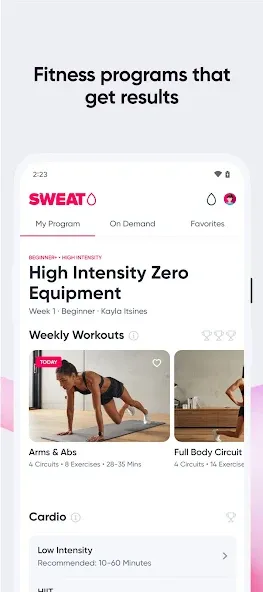 Sweat: Fitness App For Women screenshot 2