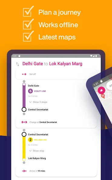 Delhi Subway Map & Routing screenshot 4