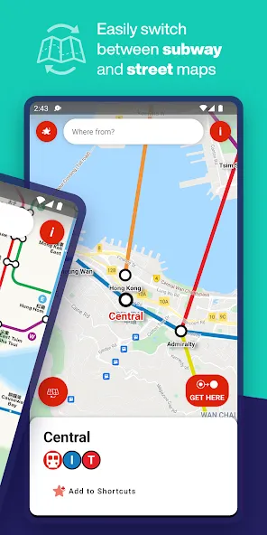 Hong Kong Metro Map & Routing screenshot 2