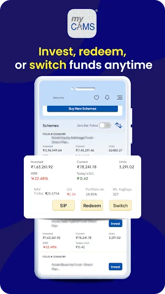 myCAMS Mutual Fund App screenshot 3