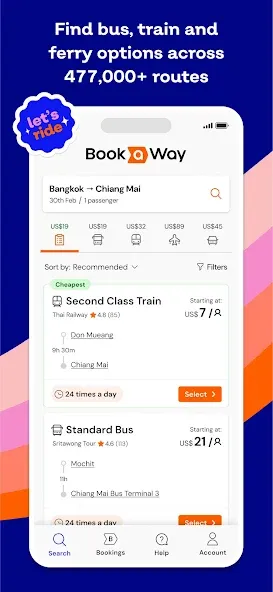 Bookaway: Bus Train & Ferry screenshot 2
