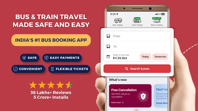 redBus Book Bus, Train Tickets screenshot 1