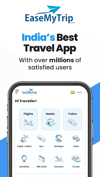 EaseMyTrip Flight, Hotel, Bus screenshot 1