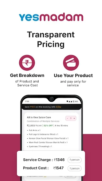 Yes Madam - Salon at Home screenshot 4