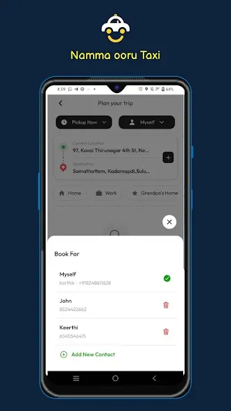 Namma Ooru Taxi - auto & cabs screenshot 2