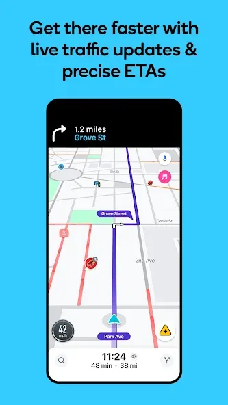 Waze Navigation & Live Traffic screenshot 1