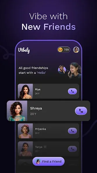 Vibely - Make new friends! screenshot 1